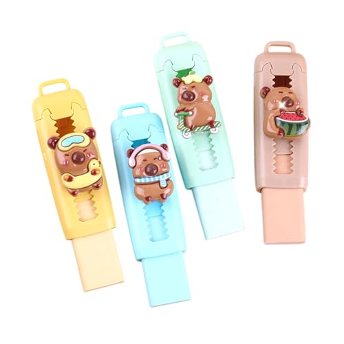 2pcs capybara Retractable Radiergummi Süßes Gummi-Push-Pull-Gummi-Radiergummi Frucht Capybara Push-Pull-Gummi-Radiergummi für Schüler School Office Supply Stationeryrandom Farbe von ikappy