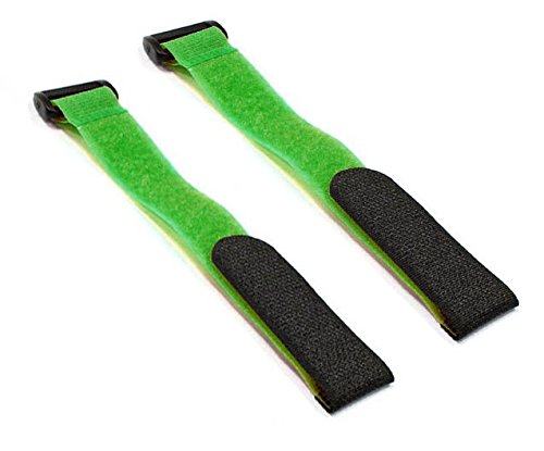 ikarex-shop 2 Stück Akku Klettband 270mmx20mm (Bitte Farbe wählen) (Grün) Lipo Drohne Klettverschluss Band von ikarex-shop