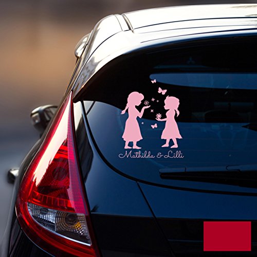 Autotattoo Heckscheibenaufkleber Fahrzeug Sticker Aufkleber Baby Schneeprinzessin Kinder M1872 - ausgewählte Farbe: *kirschrot* ausgewählte Größe: *L - 22cm breit x 30cm hoch* von ilka parey wandtattoo welt