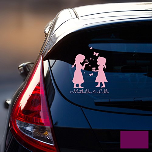 Autotattoo Heckscheibenaufkleber Fahrzeug Sticker Aufkleber Baby Schneeprinzessin Kinder M1872 - ausgewählte Farbe: *lavendel* ausgewählte Größe: *L - 22cm breit x 30cm hoch* von ilka parey wandtattoo welt