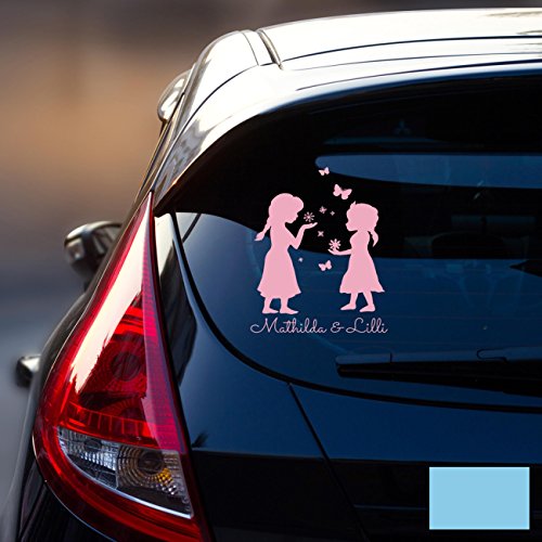 Autotattoo Heckscheibenaufkleber Fahrzeug Sticker Aufkleber Baby Schneeprinzessin Kinder M1872 - ausgewählte Farbe: *lichtblau* ausgewählte Größe: *L - 22cm breit x 30cm hoch* von ilka parey wandtattoo welt