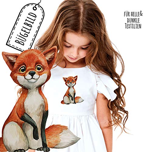 Bügelbilder Applikation Fuchs Füchschen Pfote hoch Bügelbild Patch Bügelmotiv Aufbügelbilder Shirt bb200 - ausgewählte Größe: *Gr.1 - ca. 10cm (längste Seite)* von ilka parey wandtattoo-welt