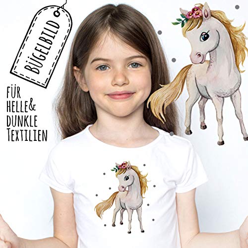 Bügelbilder Applikation Pferd Pferdchen Bügelbild Patch Bügelmotiv Aufbügelbilder Kissen Shirt Taschen bb173 - ausgewählte Größe: *Gr.1 - ca. 10cm (längste Seite)* von ilka parey wandtattoo-welt