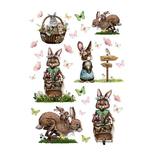 Bügelbilder Osterhasen Ostermotive Hase Hasen Häschen Set in A5 Applikation Kissen Shirt Taschen Bügelbild Bügelmotiv Patch Aufbügelbilder Ostern bb276 ilka parey wandtattoo-welt von ilka parey wandtattoo-welt