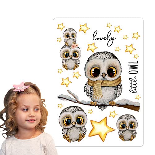 Bügelbilder little Owl Eule Eulen Sterne Set in A5 Applikation Kissen Shirt Taschen Bügelbild Bügelmotiv Patch Aufbügelbilder bb243 ilka parey wandtattoo-welt® von ilka parey wandtattoo-welt