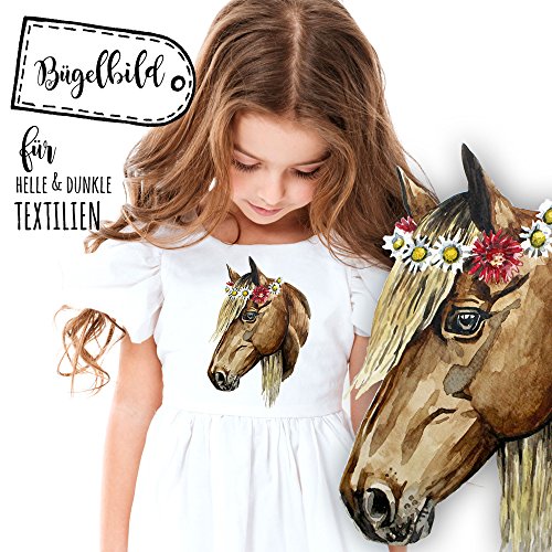 ilka parey wandtattoo-welt® Bügelbilder Applikation Bügelbild Aufbügelbilder Pferd Applikationen Pony Pferde bb030 von ilka parey wandtattoo-welt