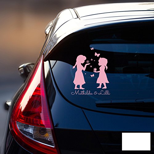 ilka parey wandtattoo welt Autotattoo Heckscheibenaufkleber Fahrzeug Sticker Aufkleber Baby Schneeprinzessin Kinder M1872 - ausgewählte Farbe: *weiß* ausgewählte Größe: *L - 22cm breit x 30cm hoch* von ilka parey wandtattoo welt