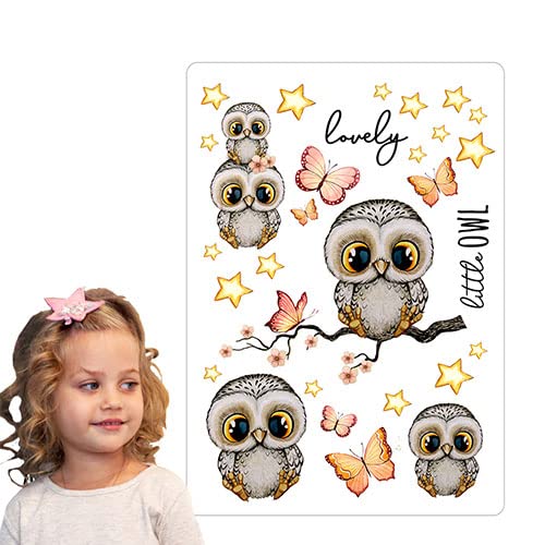 Bügelbilder little Owl Eule Eulen Sterne Schmetterlinge Set in A5 Applikation Kissen Shirt Taschen Bügelbild Bügelmotiv Patch Aufbügelbilder bb244 ilka parey wandtattoo-welt® von ilka parey wandtattoo-welt