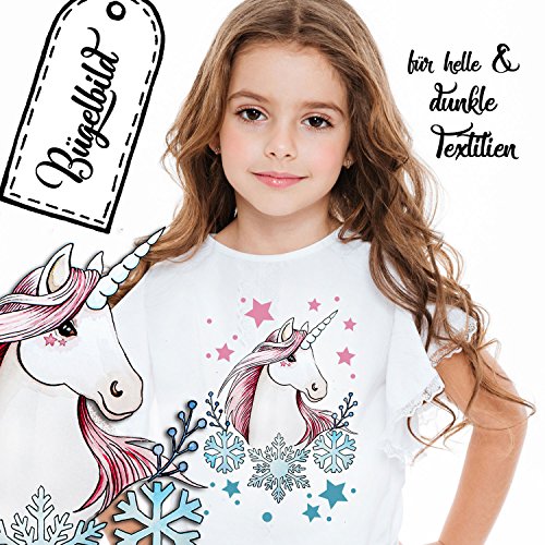 Bügelbilder Set Einhorn & Sterne Applikation Bügelbild Einhörner Bügelmotiv Aufbügelbilder Mädchen bb052 ilka parey wandtattoo-welt® von ilka parey wandtattoo-welt