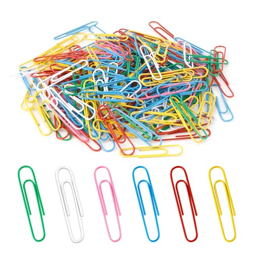 Büroklammern,Büroklammern Groß,Büroklammern Bunt,Büroklammern 100 Stück 48mm,Büroklammer,Briefklammern,Paper Clips,Metall Büroklammern Weiß,Farbige Büroklammer Für Schule Büro von imSHHWcs