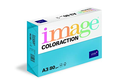 Image Coloraction - farbiges Kopierpapier Stockholm (Tiefblau) 80g/m² A3 - Paket zu 500 Blatt von image coloraction