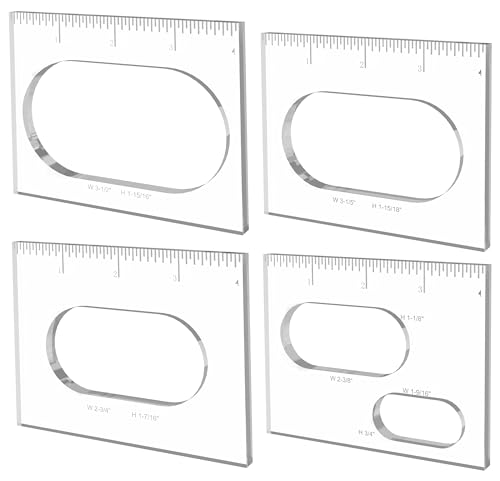 inBovoga 4 Pack Router Templates for Woodworking Grommet Inlay Templates, Router and Decorative Templates for Woodworking, Router Jig Template von inBovoga