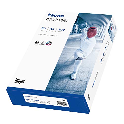 inapa Laserpapier, Drucker-/Kopierpapier tecno Pro Laser: 80 g/m², A4, 500 Blatt, weiß von Inapa