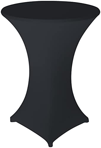 infactory Hussen Tische: Stretch-Stehtischhusse, Oeko-TEX® Standard 100, Ø 80 cm, anthrazit (Stehtisch-Schonbezüge, Stehtisch-Schutzbezug) von infactory