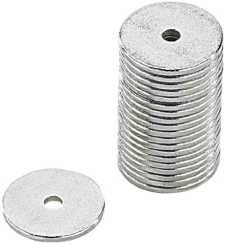 infactory Magnete: Neodym-Ringmagnet N35 mit Loch, winzige 12 x 1 mm, 20er-Pack (Neodym Magnet, Scheibenmagnete, Klebemagnet) von infactory