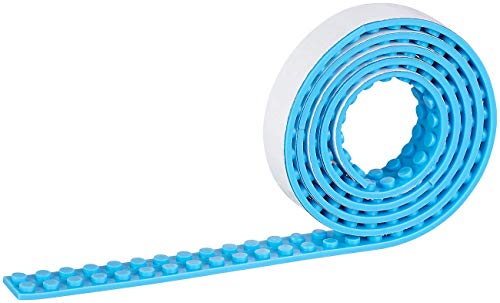 infactory Spielwaren: Selbstklebendes Spielbaustein-Tape für gängige Systeme, 1 m, hellblau (Klebeband für Spielbausteine, Spielsteine Klebeband, Mitbringsel) von infactory