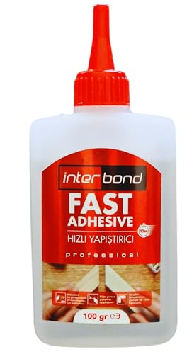 Interbond Sekundenkleber Extra Stark 100g - Textilkleber, Montagekleber, Stoffkleber und Keramikkleber - Alleskleber für Profi Reparaturen - Ideal Kleber für Kunststoff, Metall, Holz und Keramik von interbond