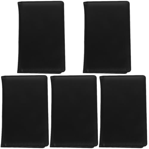 5St Tafel buchhaltung buchhalterung Dokumentenhalter write board Klemmbrett mit Speicher Zwischenablage mit Clip Büro-Klemmbrett Zwischenablage für Menü Hochwertiges PU-Leder Black iplusmile von iplusmile