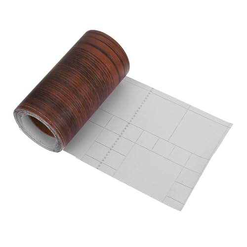 iplusmile 1 Rolle Aufkleber mit Holzmaserung Holzoptik Klebeband Selbstklebendes Holzband Reparatur Klebeband Selbstklebendes Tape für Holz Holzbodenband Bordüren für Badezimmer PVC Coffee von iplusmile