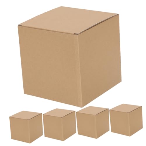 iplusmile 1 Satz Karton Aus Kraftwellpappe Kabel Kleine Verpackungsboxen Kartons Schachteln Zum Verpacken Paket Band Verpackungsschachteln Aus Pappe Klebrig Postfächer Khaki Wellpapier 8st von iplusmile