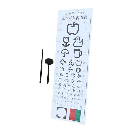 iplusmile 1 Satz Sehtestdiagramm Sehtafel-wandposter Bruchsichere Sehtafel Visuelles Testdiagramm Augenuntersuchungsinstrumente Sehtestgerät Augendiagramme Visuelle Wandkarte Plastik von iplusmile