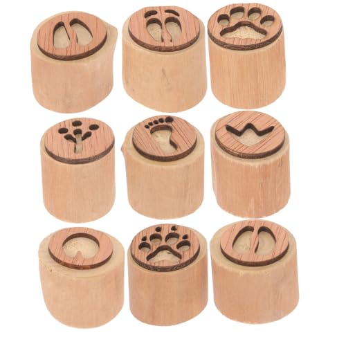 iplusmile 1 Set Tier Fußabdruck Stempel Briefmarken DIY Holzstempel Retro Holzstempel Bastelstempel Deko Stempel Für Fußabdrücke Holzstempel Naturszenen Stempel Holz Bastelstempel von iplusmile