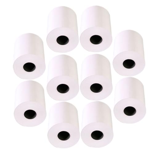 iplusmile 10 Rollen Kassiererdruckpapier Thermodrucker Kreditkartendruckpapier Druckerpapier Quittungspapier Kopieren Quittungspapier Thermisch Thermodruckpapier Quittung Thermopapier Weiß von iplusmile