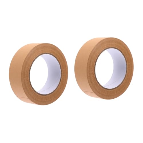 iplusmile 2 Rollen Verpackungsdichtband Spender Maskierung Maschine Etiketten Klebeband aus Kraftpapier Packband mit hoher Klebkraft Versandklebeband Packband für Umzugskartons Light Brown von iplusmile