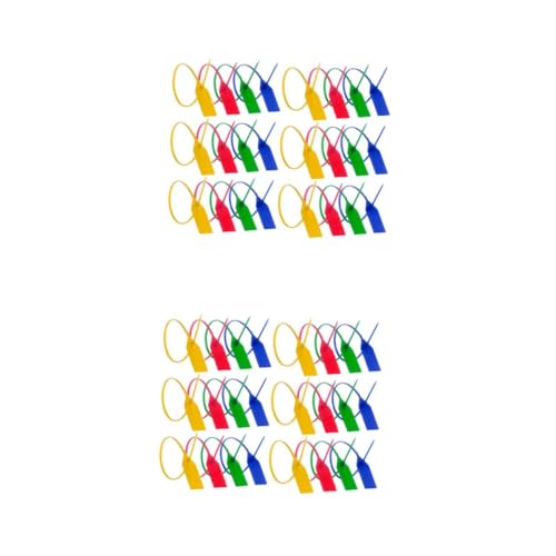 iplusmile 2 Sätze Etiketten Siegel Plastikversiegelung Sicherheitsversiegelung Kabelbinder Basis Paketklebebandabroller Selbstsicherndes Etikett Selbstsichernde Dichtung Pp 100 Stück * 2 von iplusmile