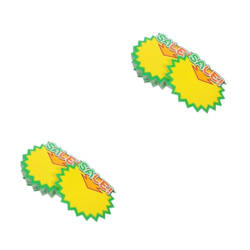 iplusmile 2 Sätze Explosiver Verkaufsdisplay Preislabels Leere Sternförmige Etiketten Verkaufsetiketten Preisaufkleber Flohmarkt Einzelhandelsetiketten Papier 100 Stück * 2 von iplusmile