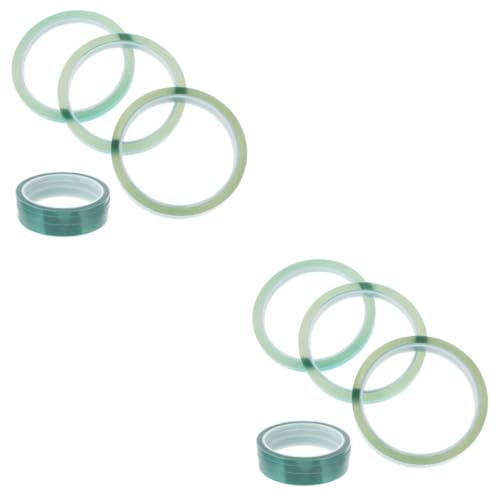 iplusmile 2 Sätze Hitzebeständiges Klebeband Transparent Schützendes Transferband Praktisches Wärmeband Diy Klebeband Klebstoff Maskierung Klebestreifen Film Das Haustier Green 6 Stück * 2 von iplusmile