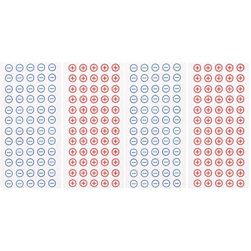 iplusmile 2 Sätze Polaritätsaufkleber Für Schalttafeln Powerful Eculizer Binders Batterieetikettenaufkleber Auto Warnaufkleber Zur Polarität Polaritätsausrüstungsaufkleber Pvc 120 Stück * 2 von iplusmile