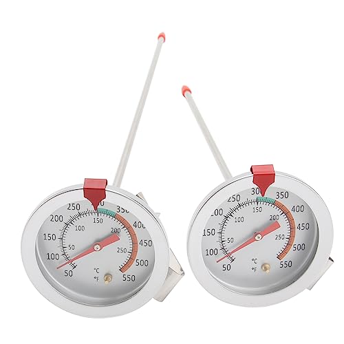 iplusmile 2 Stk Friteuse-thermometer Ofenzähler Fritteuse Temperaturanzeige Praktisches Fieberthermometer Rost Radiergummi Backthermometer Fleischthermometer Kochsonde Rostfreier Stahl Weiß von iplusmile