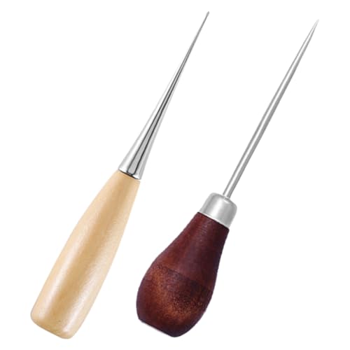 iplusmile 2 Stück Teiliges Ledernadel mit Holzgriff Ergonomische Ahle für Lederarbeiten Lochmacher und Prickelnadel Vielseitig für DIY Reparatur und Nähen von Lederprojekten Komfortabler iplusmile 2 Stück Teiliges Ledernadel mit Holzgriff Ergonomische Ahle für Lederarbeiten Lochmacher und Prickelnadel Vielseitig für DIY Reparatur und Nähen von Lederprojekten Komfortabler von iplusmile