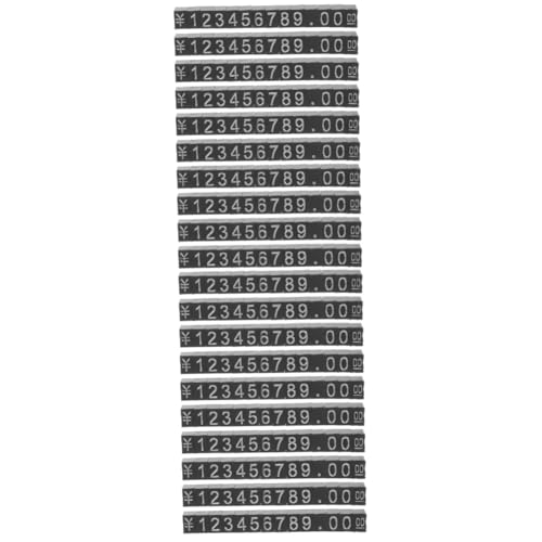 iplusmile 20 Sätze Preisschild Zeichen Tag-Aufkleber Kraftanhänger Etikett preisaufsteller tags Preisanzeigeblöcke für Schmuck Verkaufspreis-Ausstellungsstand ABS.Aluminiumhalterung von iplusmile