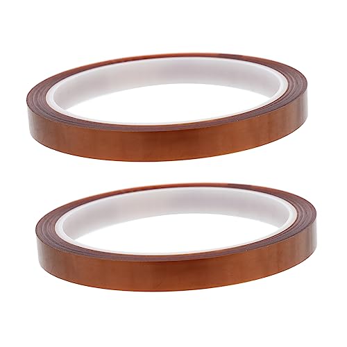 iplusmile 2St Hochtemperaturbeständiges Klebeband industrieklebeband hitzebeständiges klebeband heat resistant tape abklebeband Thermoband Thermobänder für den Haushalt Kieselgel Brown von iplusmile