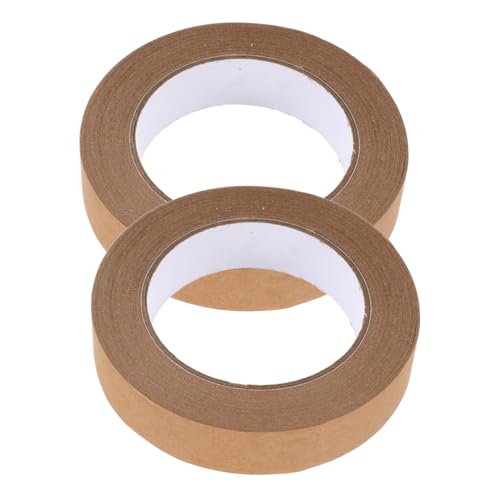 iplusmile 2st Klebeband Schleifen Rahmenband Braunes Papierband Zum Beschriften Packband Aus Kraft Packpapier Kleben Natürliches Papierband Kraftband Zum Verpacken Brown Kraftpapier von iplusmile