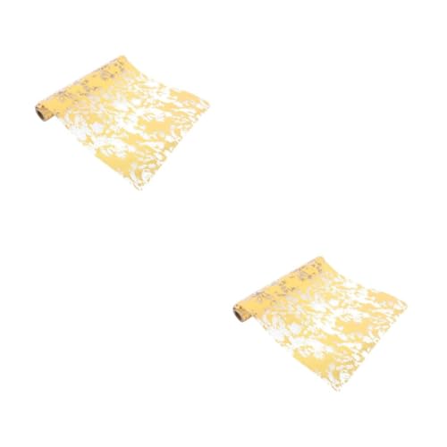 iplusmile 2st Tischläufer Aus Goldfolie Und Silberfolie Tischdekoration Für Thanksgiving-Dinner Weihnachtliche Tischdekoration Tischläufer Für Die Hochzeit Tischdecke Läufer Golden Polyester von iplusmile