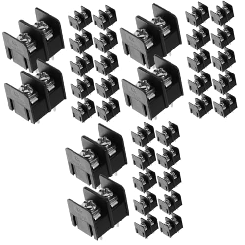 iplusmile 3 Sätze Terminals Elektrische Anschlüsse Stecker-kit Kabelverbinder Schraubklemmenblock- Led-streifenanschlüsse Klemmleiste Klemme Anschließen Kupfer Black 50 Stück * 3 von iplusmile