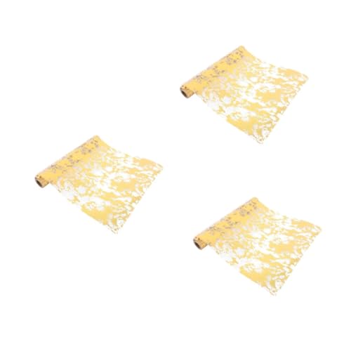 iplusmile 3st Tischläufer Aus Goldfolie Und Silberfolie Tischdekorationen Hochzeitstischdekoration Thanksgiving-Dekorationen Für Den Tisch Thanksgiving-tischdekoration Polyester Golden von iplusmile