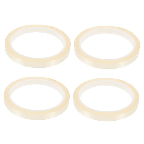 iplusmile 4 Rollen Hochtemperaturbeständiges Klebeband Thermal- Doppelseitiges Klebeband Barriere Thermoband Automatisch Schrumpfband Schwelle Draht Transparent Subsensitiver Silikonkleber von iplusmile