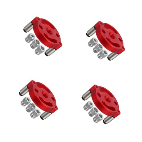 iplusmile 4 Sätze Bohrwerkzeuge Für Die Holzbearbeitung Bohrführungs-locator Bohrloch-locator Ortungsgerät Für Holzbearbeitungsbohrer Lochersuchgerät Für Die Holzbearbeitung Edelstahl Rot von iplusmile