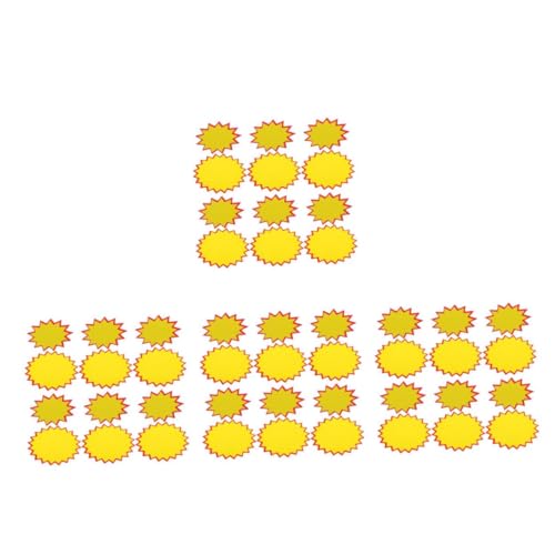 iplusmile 4 Sätze Tag Löschen Leere Sternförmige Schilder Fluoreszierende Anzeigeschilder Preisaufkleber Für Den Hofverkauf Etiketten in Sternform Werbeschilder Papier Yellow 300 Stück * 4 von iplusmile