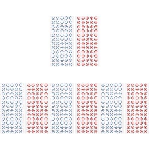iplusmile 4 Sätze Warnaufkleber Zur Gerätepolarität Kabel Sicherheitsaufkleber Etiketten Aufkleber Stecker Aufkleber Für Telefonbatterien Multi Aufkleber Für Schalttafeln Pvc 120 Stück * 4 von iplusmile