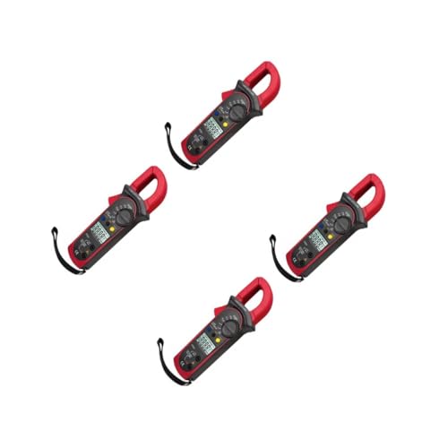 iplusmile 4 Stück Digitales Zangenmultimeter strommessung Zangenmessgerät Multimeter Voltmeter und Multimeter Zangenmessgeräte Amperemeter-Klemme AC und DC Stromzange elektronische Teile rot von iplusmile