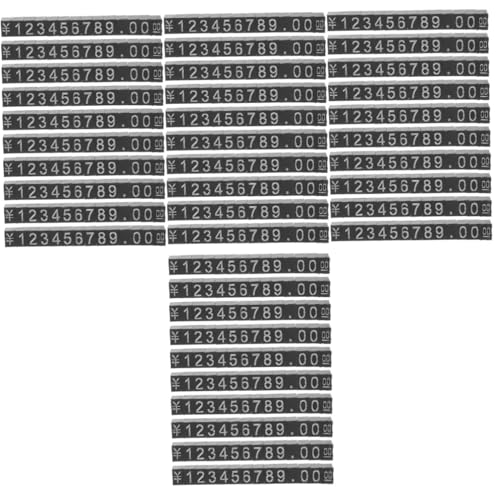 iplusmile 40 Sätze Preisschild preisaufsteller tags Preiswürfel für Juweliere Preiszeichen für Accessoires Tag-Aufkleber Markt Werbenummernschild Preisblock ABS.Aluminiumhalterung von iplusmile