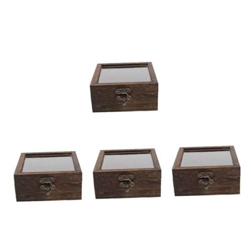 iplusmile 4er-box Kästchen Mit Insektenproben Probenanzeige Schattenboxen Vitrine Für Den Naturwissenschaftlichen Unterricht Getrockneter Blumenkasten Shadowbox-bilderrahmen Light Brown Holz von iplusmile