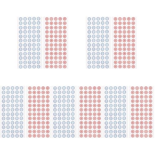 iplusmile 5 Sätze Elektrisches Polaritätszeichen Auto Aufkleber Sicherheitswarnaufkleber Aufkleber Für Schalttafeln Greifer Multi Etiketten Aufkleber Auslauf Stecker Kabel Pvc 120 Stück * 5 von iplusmile