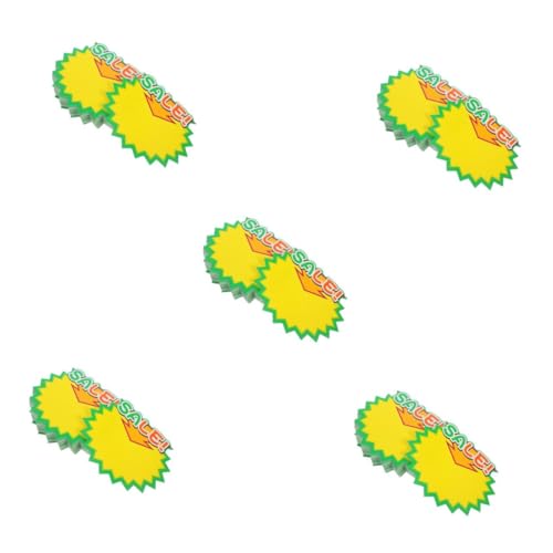iplusmile 5 Sätze Explosiver Verkaufsaufkleber Flohmarkt-tags Einzelhandelsschilder Rustikal Für Verkaufsschilder Ladenauslage Einzelhandelsdisplay Preisaufkleber Papier 100 Stück * 5 von iplusmile