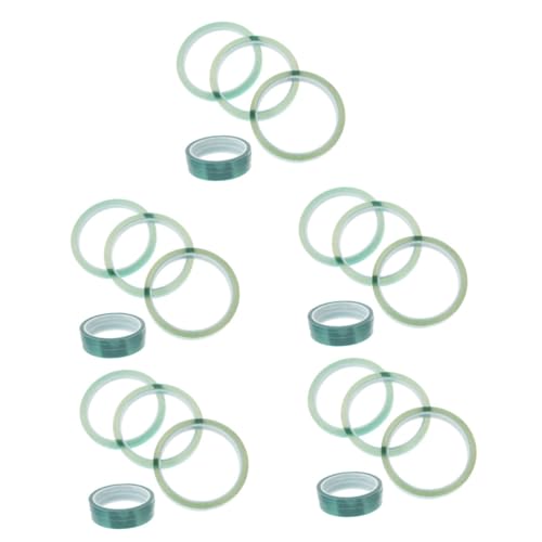 iplusmile 5 Sätze Hitzebeständiges Klebeband Plakatband Wickelband Schwarzes Klebeband Geiles Band Hochtemperatur-elektroband Packband Klar Maskierung Film Green Das Haustier 6 Stück * 5 von iplusmile